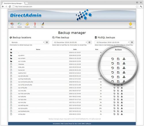 DirectAdmin Backup Manager Lite